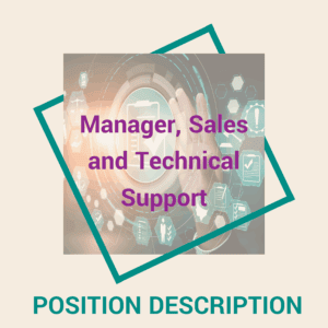 Manager, Sales and Technical Support